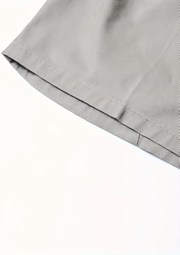 Pantalones cortos casuales para hombre, hechos de 100 %, con bolsillos con cremallera y una cintura ajustable con cordón|B0GGHC2X35